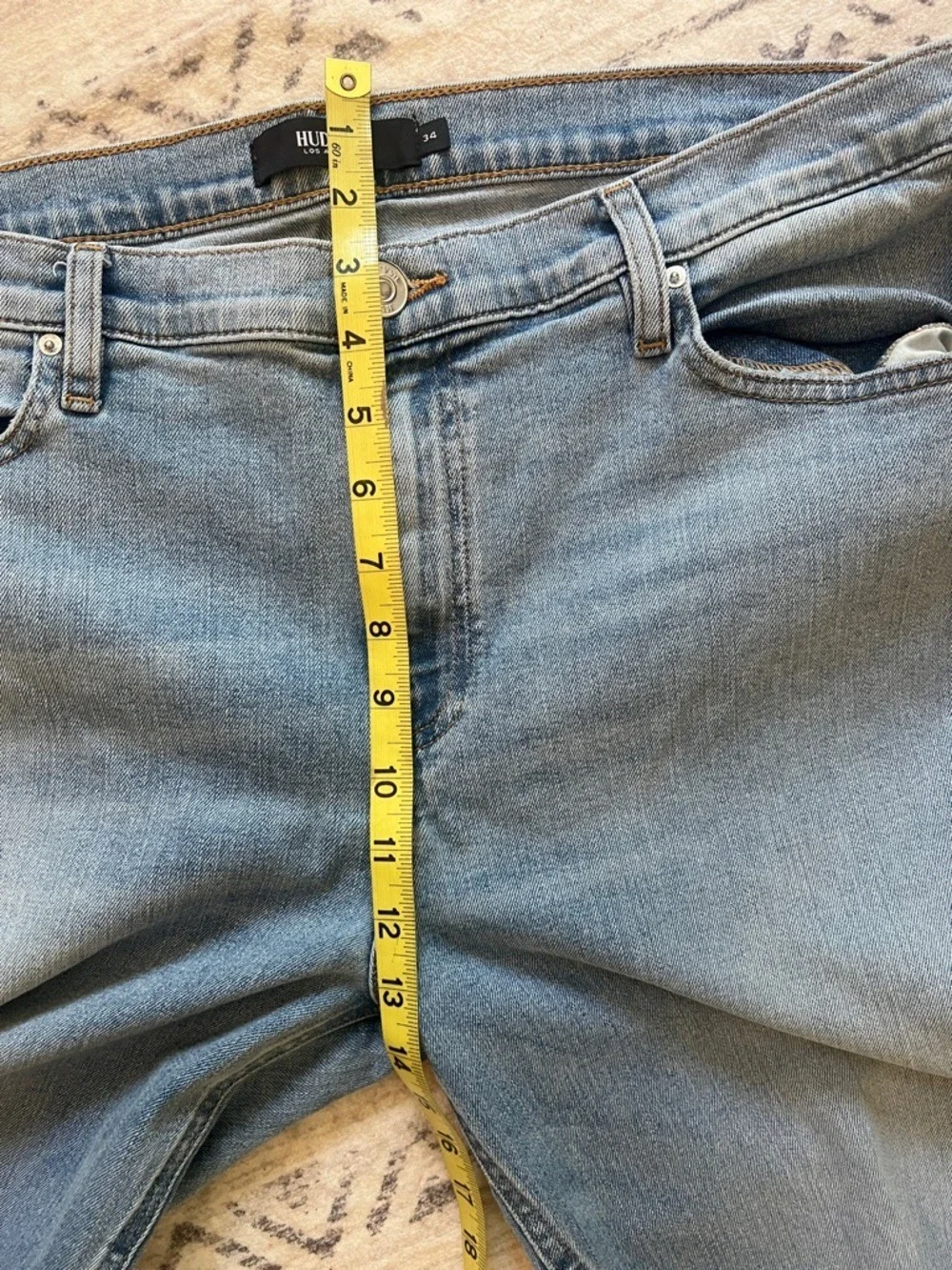 Hudson Jeans Light Blue Distressed Ankle Jeans
